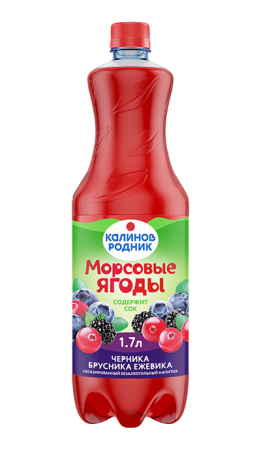 Калинов Родник Черника-Ежевика-Брусника морсовые ягоды напиток б/а не газ 1,7л*6